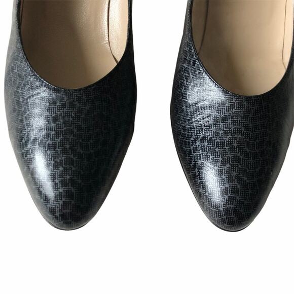 Salvatore Ferragamo Loredana Pump Black Gray 9 VTG - Picture 10 of 15